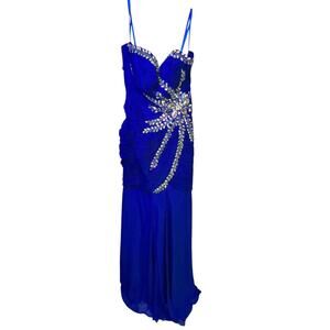 Stunning Royal Blue May Queen Gown – Size 10